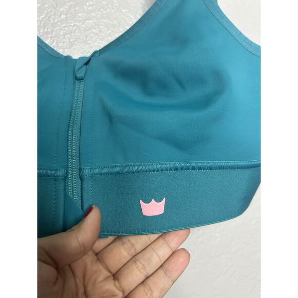 SHEFIT Barbeline London Flex Sports Bra Teal Blue Green Peacock Medium - Picture 7 of 8